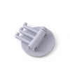 Invisible adhesive 3-branch rotating hook, kitchen and bathroom wall hook, home plain color hook, nail-free adhesive hook 3 hooks Item Picture